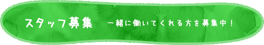 スタッフ募集